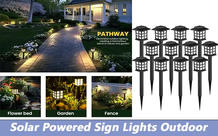 Solar Powered Sign Lights Outdoor